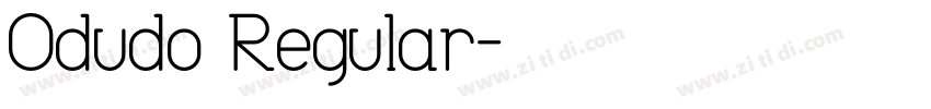 Odudo Regular字体转换